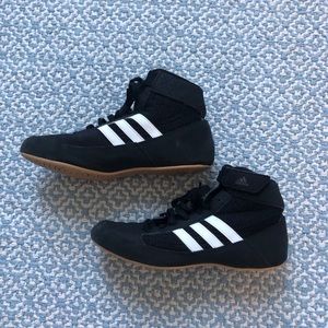 Adidas black wrestling shoes
